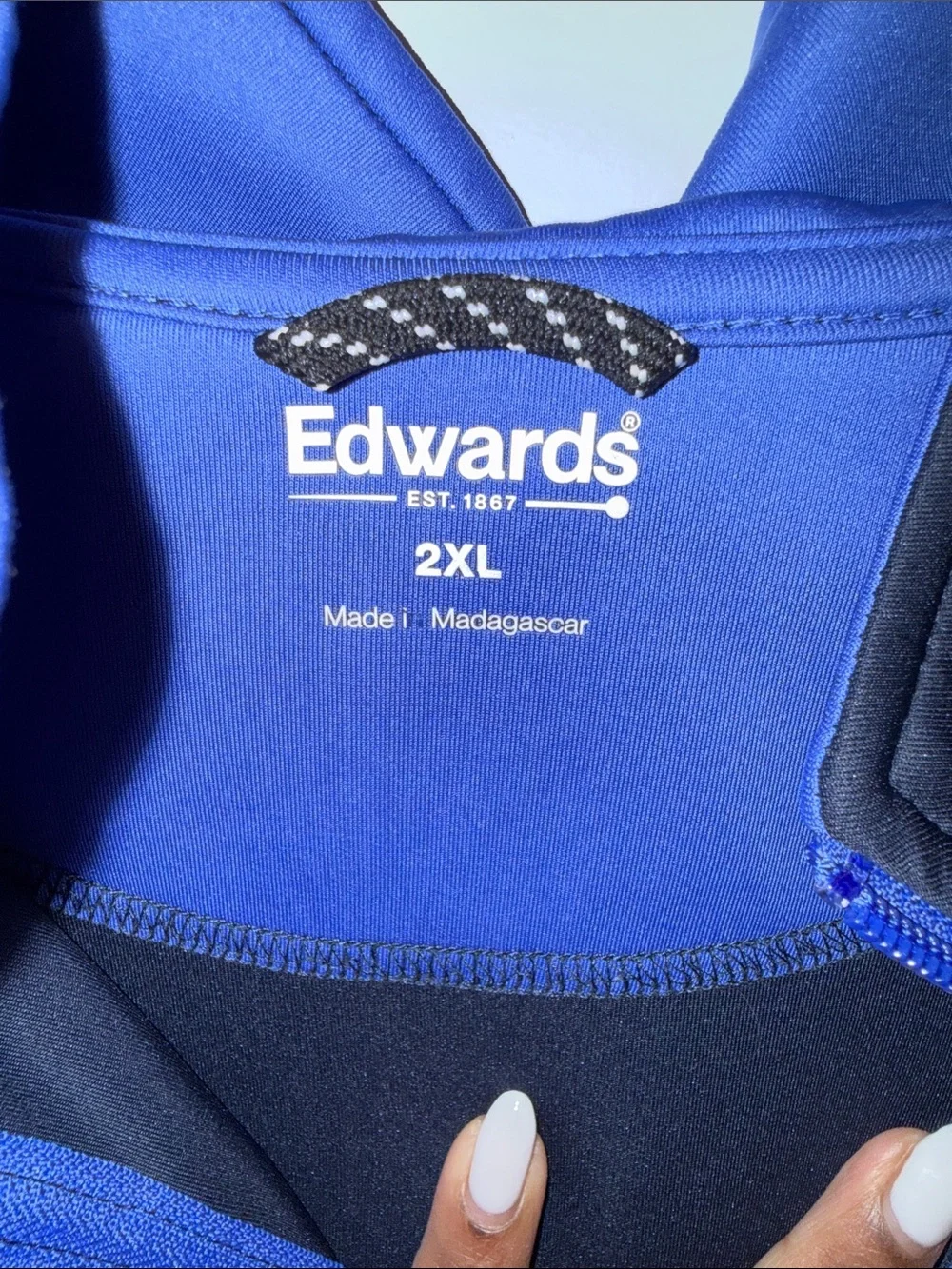 Edwards Men's Navy Quarter-Zip Pullover Sweater